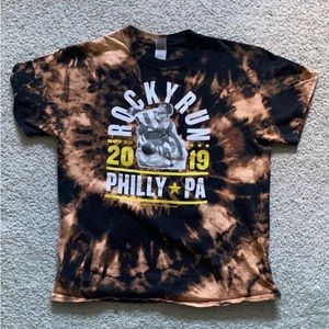 Bleached Tie-Dye Rocky Run Philly Race T-shirt